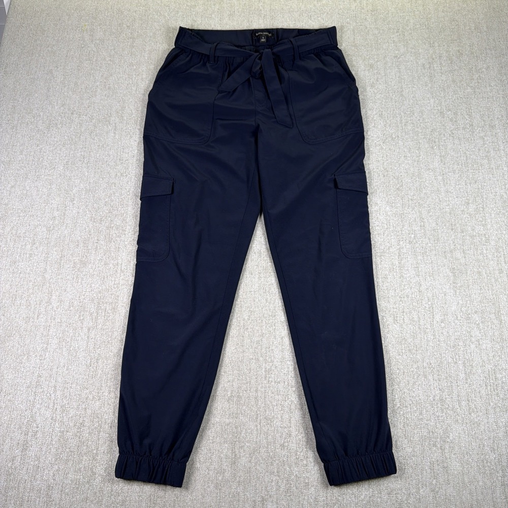 Banana Republic Pants Womens Small Navy Cargo Jogger Tie Waist Lightweight